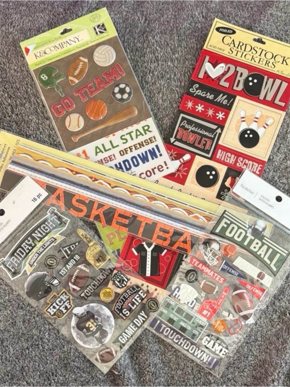 NEW Game Day - GO TEAM Sticker Bundle